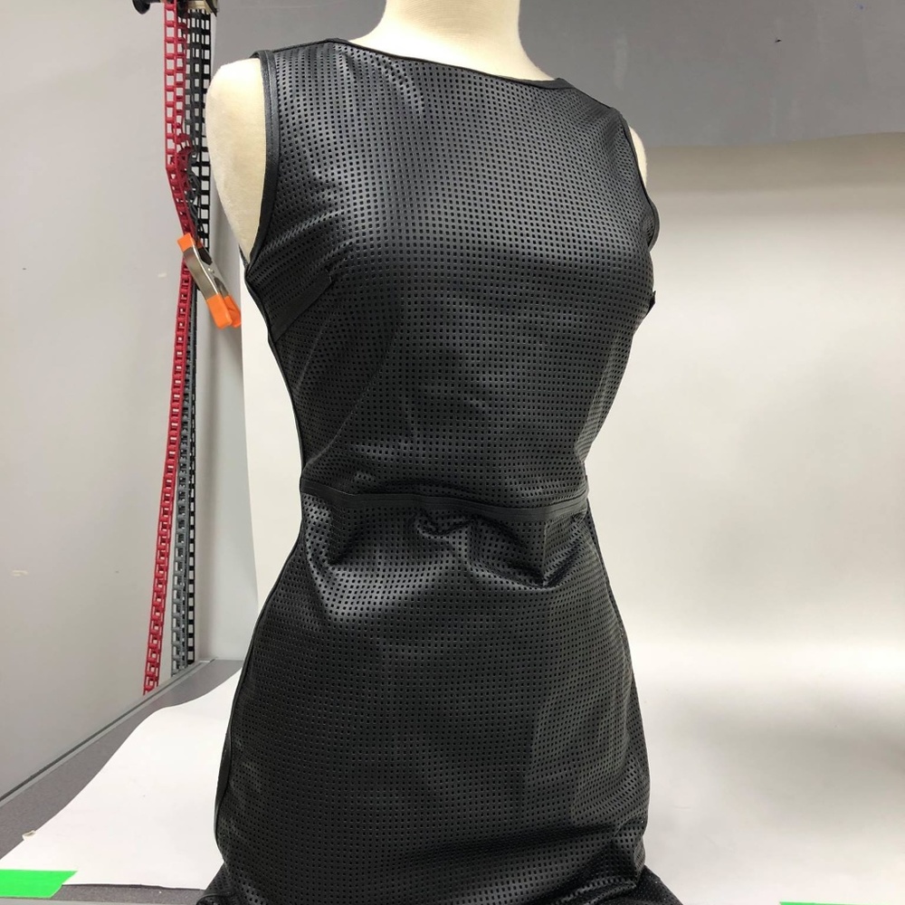 NWT Tahari Perforated Pleather Dress